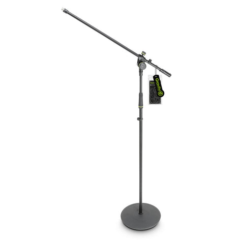 Gravity MS2321B Microphone Stand w/ Fixed Boom (Round Base)