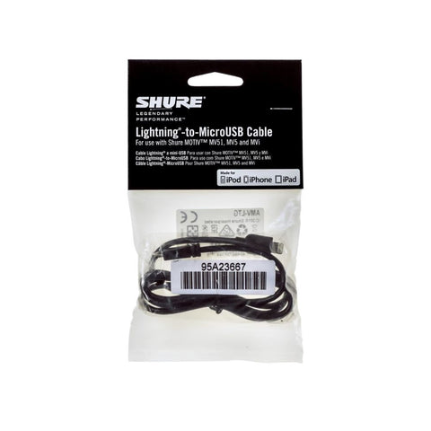 Shure AMV-LTG Lightning to Micro USB Cable 1m