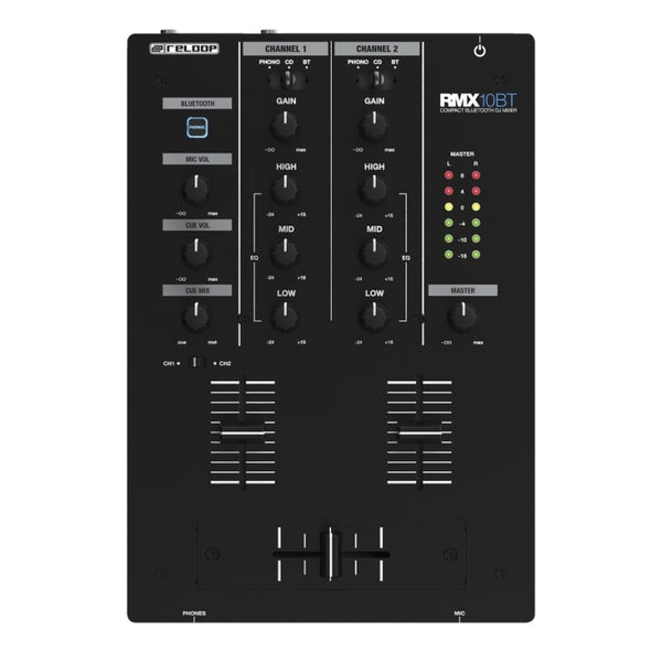 Reloop RMX-10BT Compact 2-Channel DJ Mixer with Bluetooth