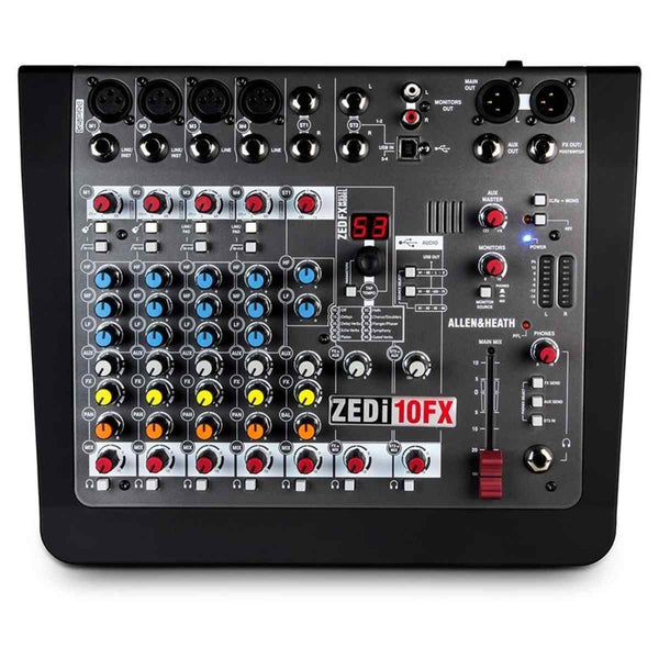 Allen and Heath ZEDi-10FX 10-Channel Live + USB Recording Mixer with FX