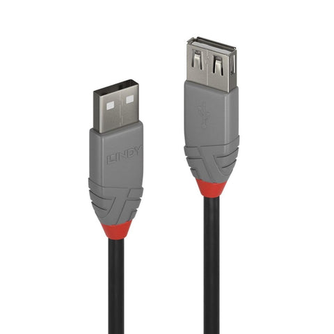 Lindy USB 2.0 (A-A Male to Female) Extension Cable - Anthra Line 2.0m