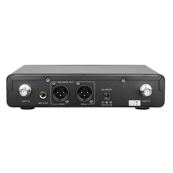 Q-Audio QWM1960 HH V3 Dual Handheld UHF Wireless System (606-614 MHz)