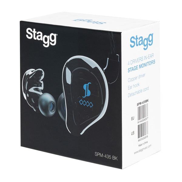 Stagg SPM-435 Four Driver In-Ear Monitors (Black)