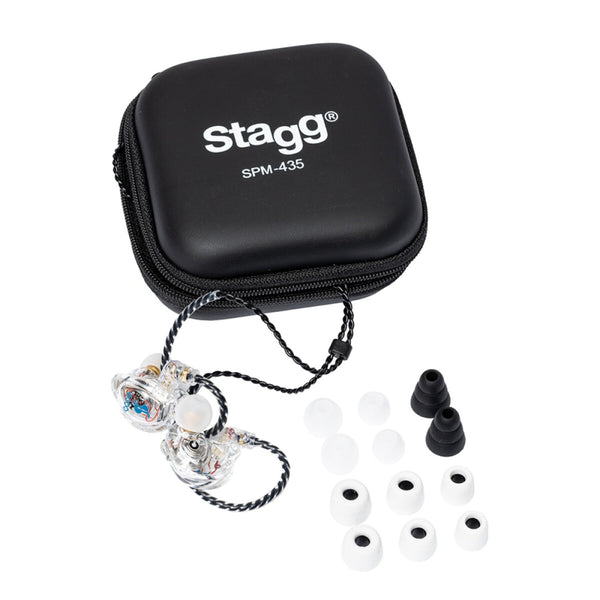 Stagg SPM-435 Four Driver In-Ear Monitors (Clear)