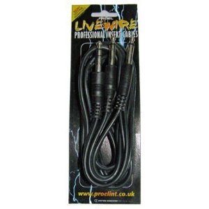 Livewire Large Stereo Jack to 2x Large Mono Jack 1.5m