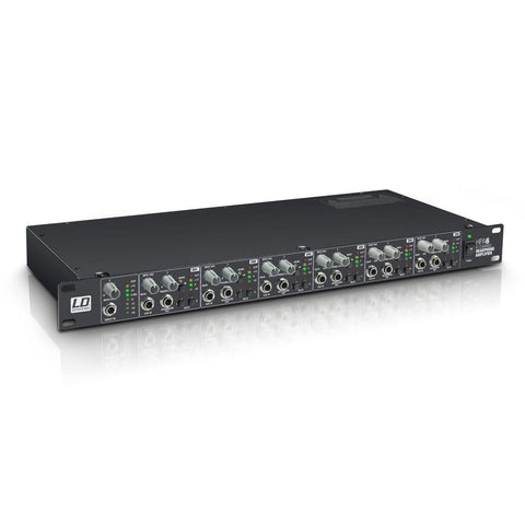 LD Systems HPA6 19" Headphone Amplifier 6-Channel