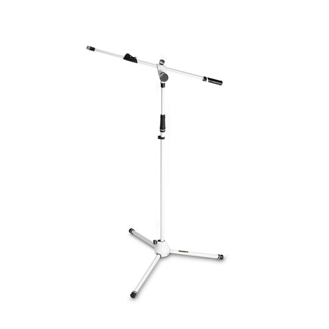 Gravity MS4322W Microphone Stand w/ Telescopic Boom (White)