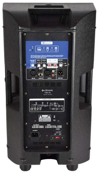 Citronic CAB-12L Active PA speaker with Bluetooth connection
