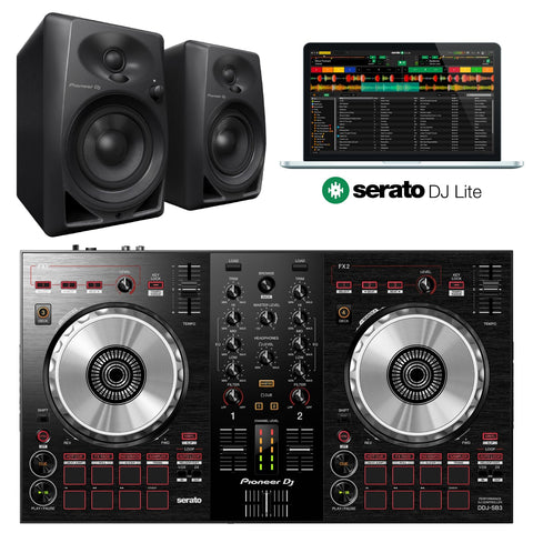 Pioneer DJ DDJ-SB3 Serato DJ Controller + DM-40 DJ Package