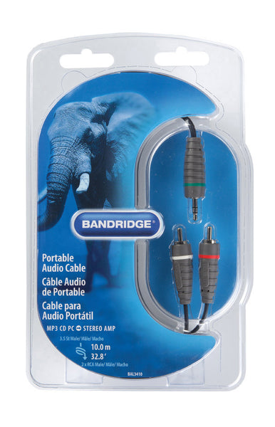 Bandridge 3.5mm Mini Jack to 2x Phono (Male) 10.0m