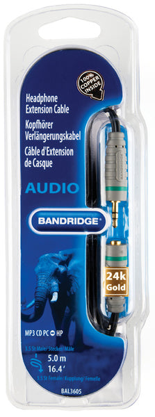 Bandridge Headphone Extension Cable 5.0m