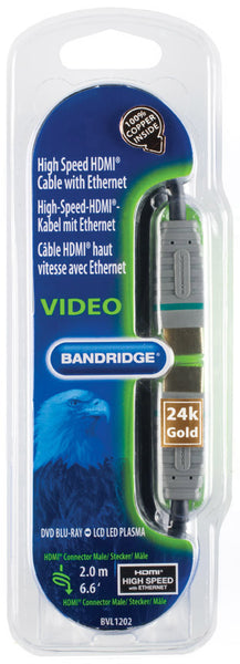 Bandridge High Speed HDMI Cable with Ethernet 2.0m