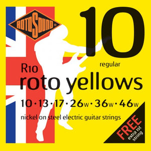 RotoSound R10 Roto Yellows Guitar Strings (Regular)