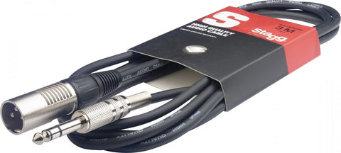 Stagg SAC3PSXM Stereo Jack to Male XLR 3m