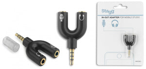 Stagg SMOBIO Smartphone In/Out Mic and Headphone Adaptor