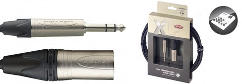 Stagg XAC3PSXM Neutrik Male XLR - Balanced Jack 3m